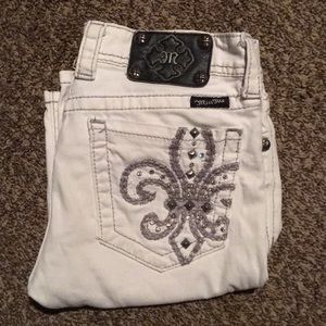 White Miss Me Bermuda Shorts